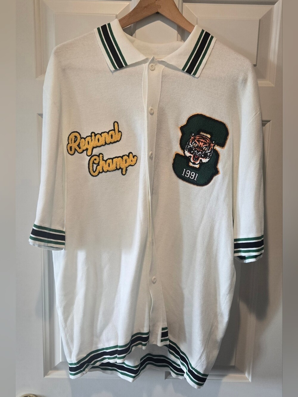 Smoke Rise - Varsity Sweater Polo Cardigan - Size XL